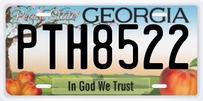 GA license plate PTH8522