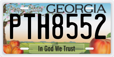 GA license plate PTH8552