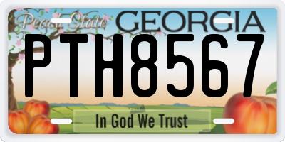 GA license plate PTH8567