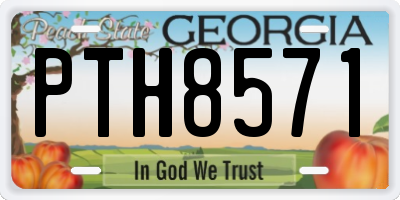 GA license plate PTH8571