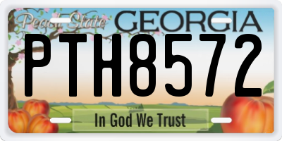 GA license plate PTH8572