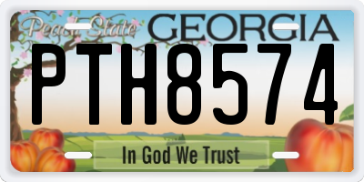 GA license plate PTH8574