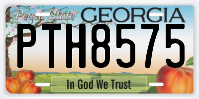 GA license plate PTH8575