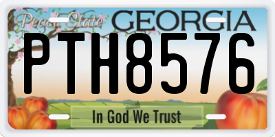 GA license plate PTH8576
