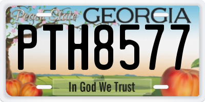 GA license plate PTH8577