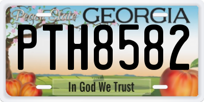 GA license plate PTH8582
