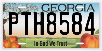GA license plate PTH8584