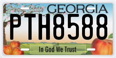 GA license plate PTH8588