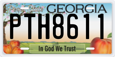 GA license plate PTH8611