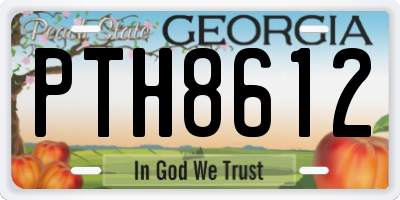 GA license plate PTH8612