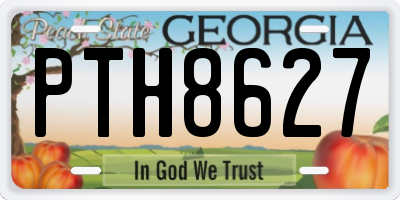 GA license plate PTH8627