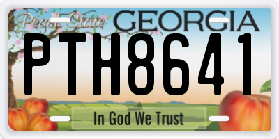 GA license plate PTH8641