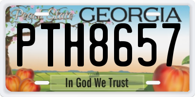 GA license plate PTH8657