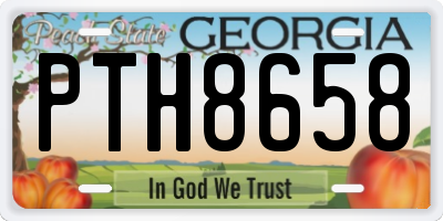 GA license plate PTH8658