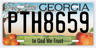 GA license plate PTH8659