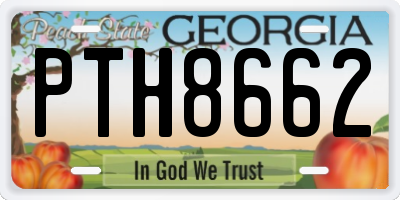 GA license plate PTH8662