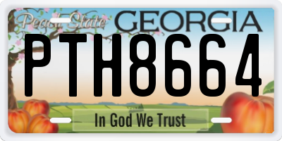 GA license plate PTH8664