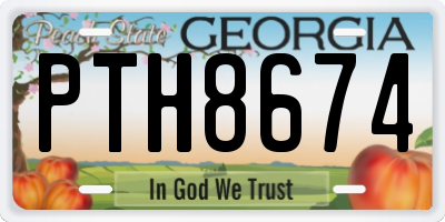 GA license plate PTH8674