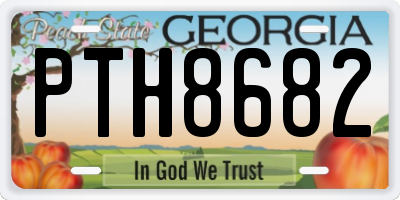 GA license plate PTH8682