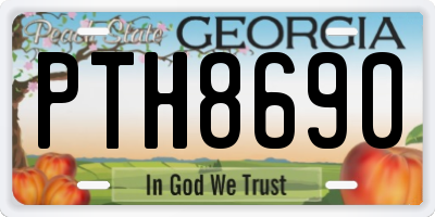 GA license plate PTH8690