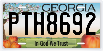 GA license plate PTH8692
