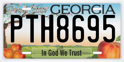 GA license plate PTH8695