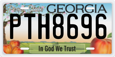 GA license plate PTH8696