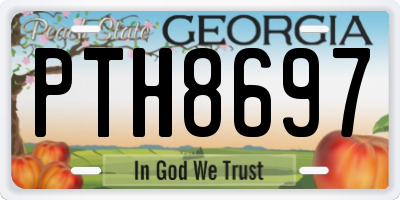 GA license plate PTH8697