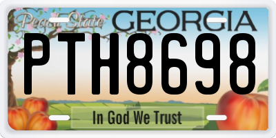 GA license plate PTH8698