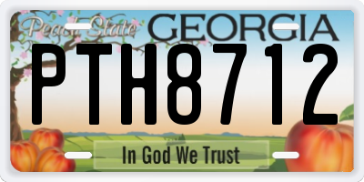 GA license plate PTH8712