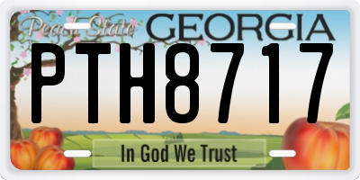 GA license plate PTH8717