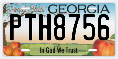 GA license plate PTH8756