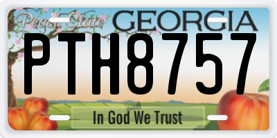 GA license plate PTH8757