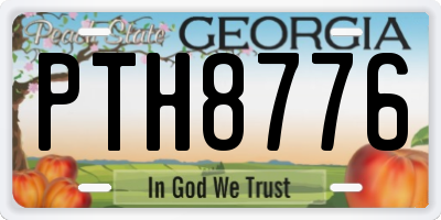 GA license plate PTH8776