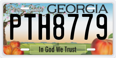 GA license plate PTH8779