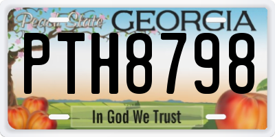 GA license plate PTH8798