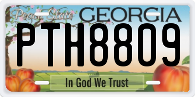 GA license plate PTH8809