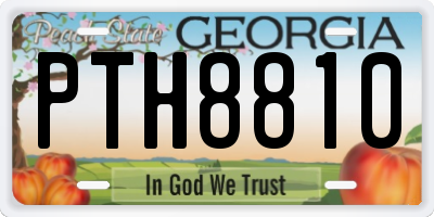 GA license plate PTH8810