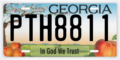 GA license plate PTH8811