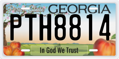 GA license plate PTH8814