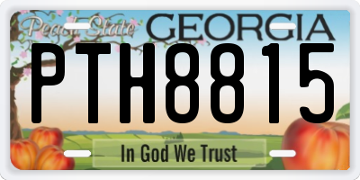 GA license plate PTH8815
