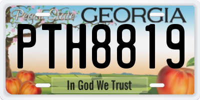 GA license plate PTH8819