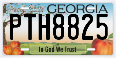 GA license plate PTH8825