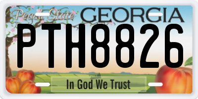 GA license plate PTH8826