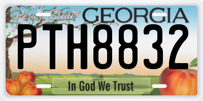 GA license plate PTH8832
