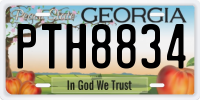 GA license plate PTH8834