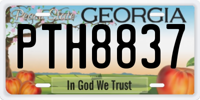 GA license plate PTH8837