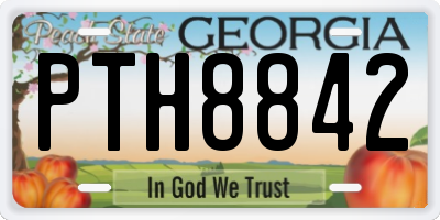GA license plate PTH8842