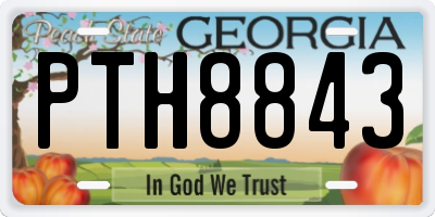 GA license plate PTH8843