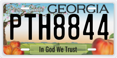 GA license plate PTH8844